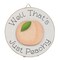 Mini Wooden Easel Sign 4" Round Desk Decor with Positive Quotes and Cut-Out Peach Asstd. 3